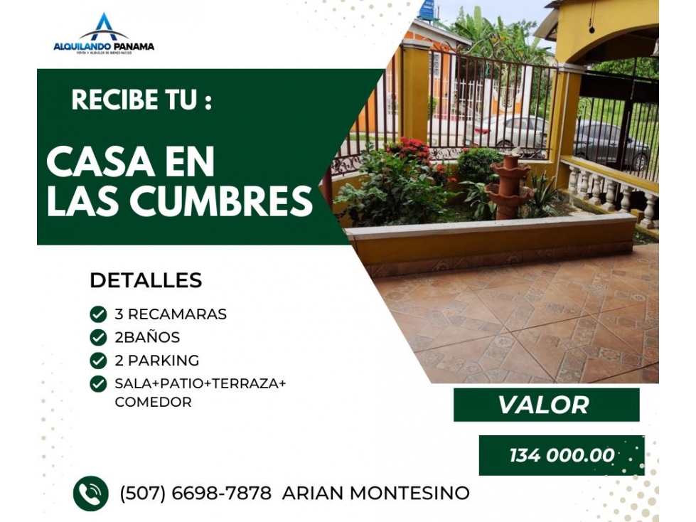 VENTA DE CASA EN LAS CUMBRES - 1