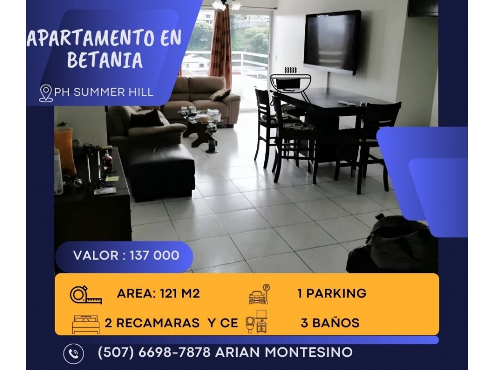 VENTA DE APARTAMENTO EN BETANIA