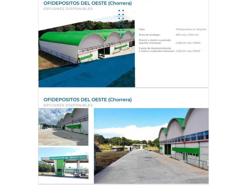Se alquila amplia e iluminada Galera con techo 650Mts en Chorrera - 1