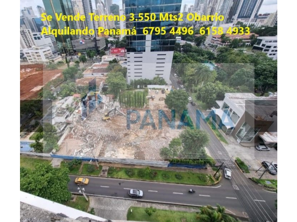 Se Vende Terreno Esquinero 3.550 Mts2 Obarrio $9.500.000.00 - 1