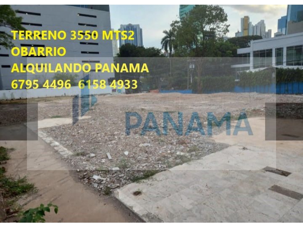 Se Vende Terreno Esquinero 3.550 Mts2 Obarrio $9.500.000.00 - 2