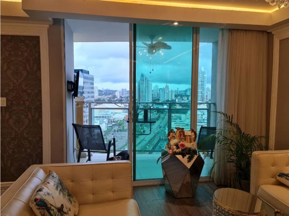Alquilo lujoso apartamento en punta pacifica piso alto