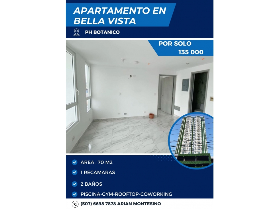 VENTA DE APARTAMENTO EN BELLA VISTA