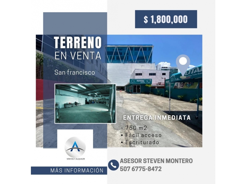 Se vende terreno en san francisco