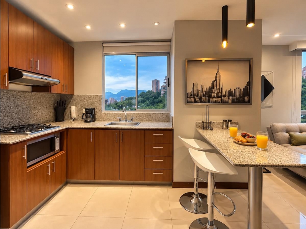 Vendo apartasuite amoblada, rentas cortas, Las Lomas, El Poblado