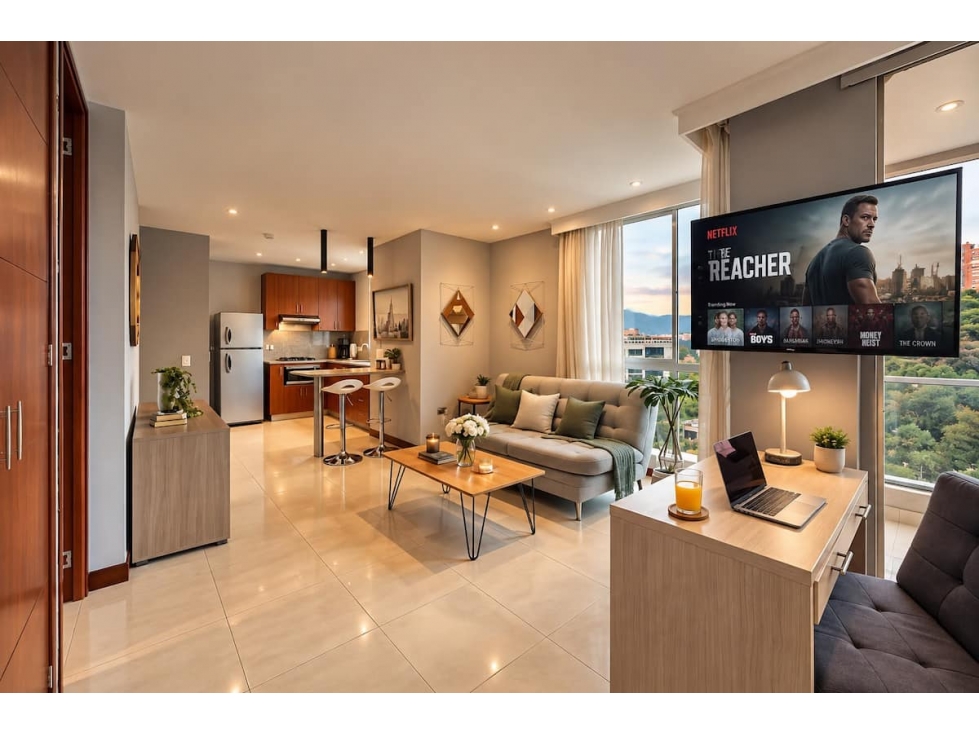 Vendo apartasuite amoblada, rentas cortas, Las Lomas, El Poblado — foto 3