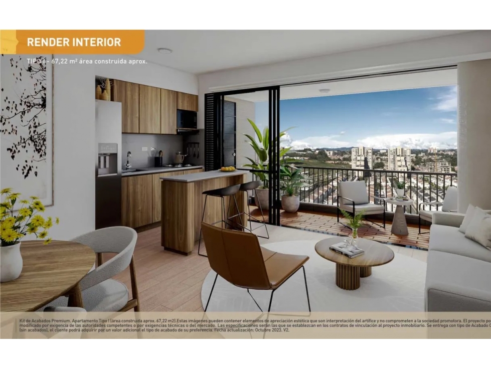 Apartamentos en planos para entrega en 2025. Barro Blanco - Rionegro