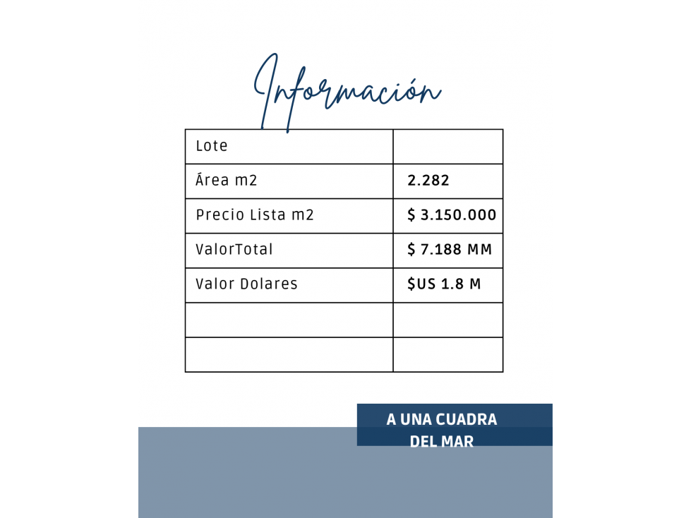 VENTA DE AMPLIO LOTE EN SANTA MARTA - POZOS COLORADOS — foto 2