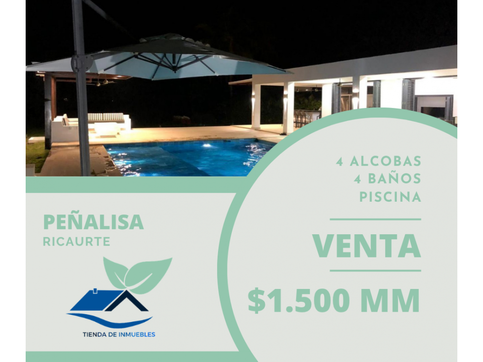 PEÑALISA VENTA CASA 4 ALCOBAS - AMOBLADA - 1