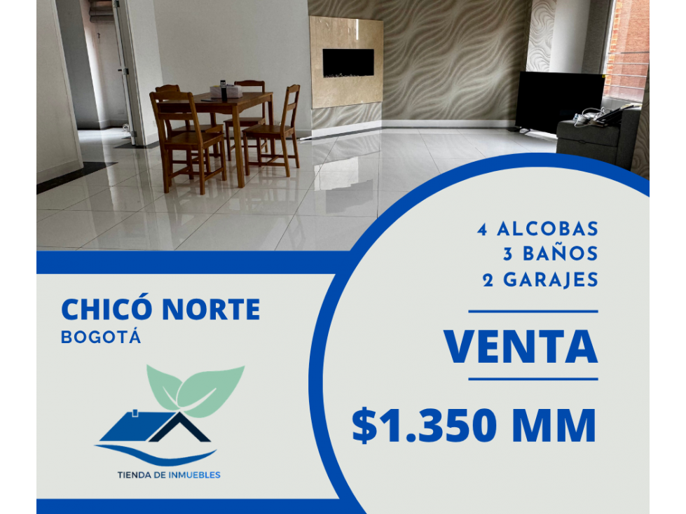 Venta Chicó 94 con 17 cuatro alcobas.