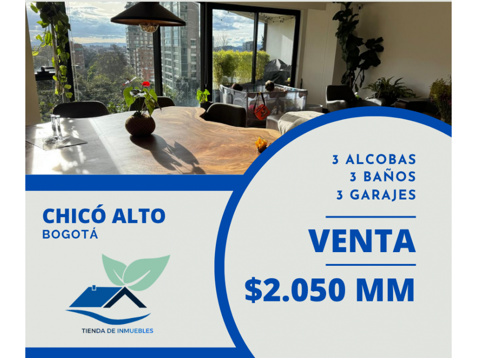 VENTA CHICÓ ORIENTAL 3 ALCOBAS