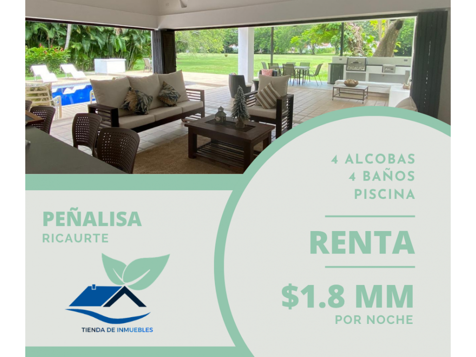 PEÑALISA VENTA CASA 4 ALCOBAS ( RICAURTE) - 1