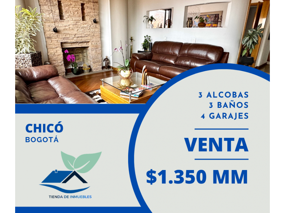 VENTA DÚPLEX 3 ALCOBAS CHICO NORTE