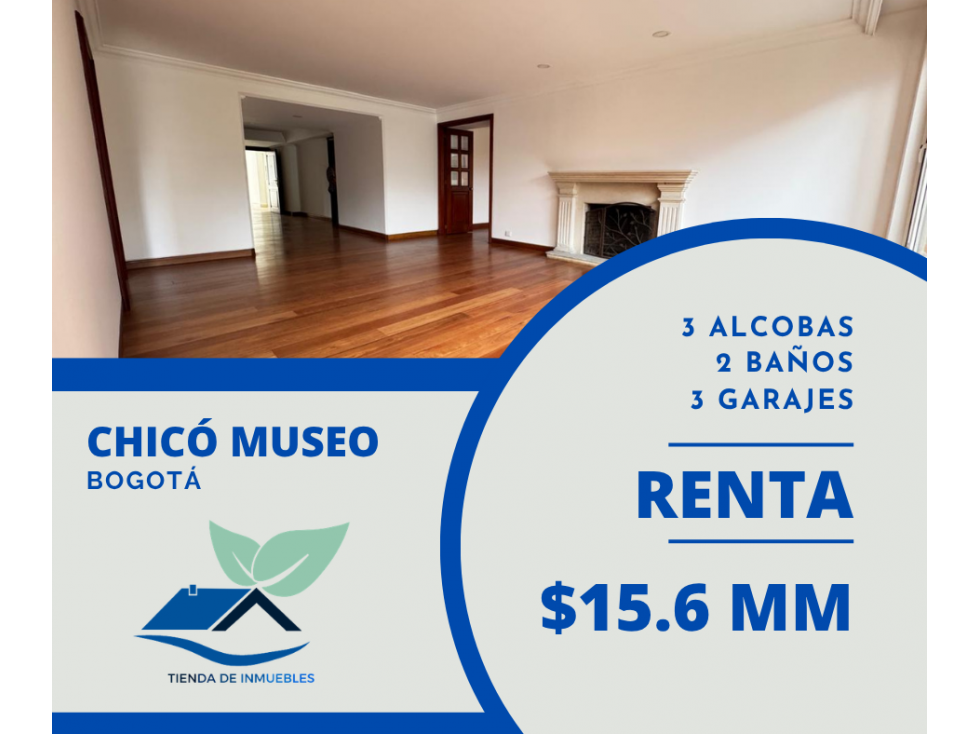 RENTA APARTAMENTO CHICÓ MUSEO