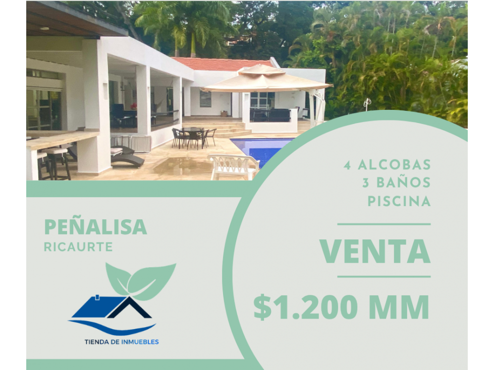 VENTA CASA EN PEÑALISA - 4 ALCOBAS - 1