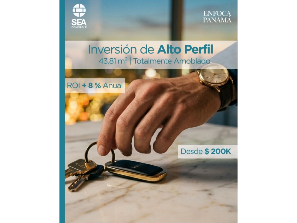 Inversión en Renta Corta Legal | Bella Vista |43.81 m² | Desde 200K