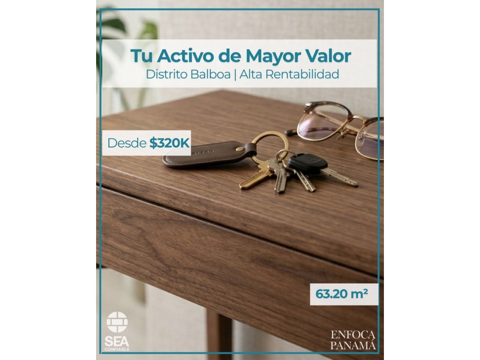 Inversión en Renta Corta Legal Bella Vista 63.20 m² 320k Amoblado