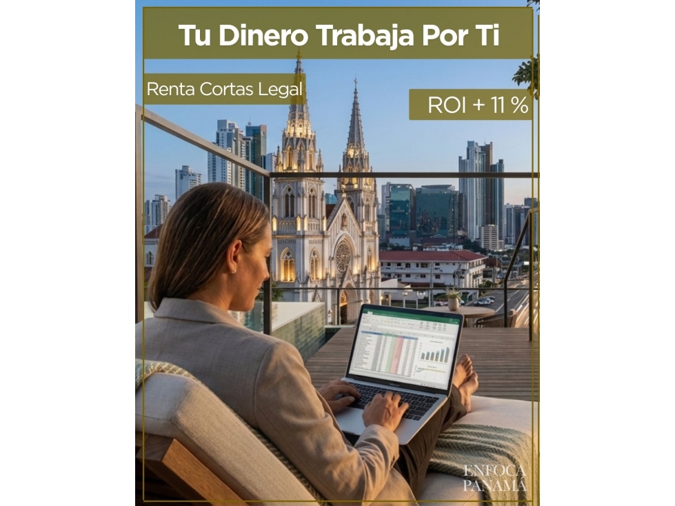 Inversión en Bella Vista Desde $104K | 33 m² Amoblado y Airbnb-Ready