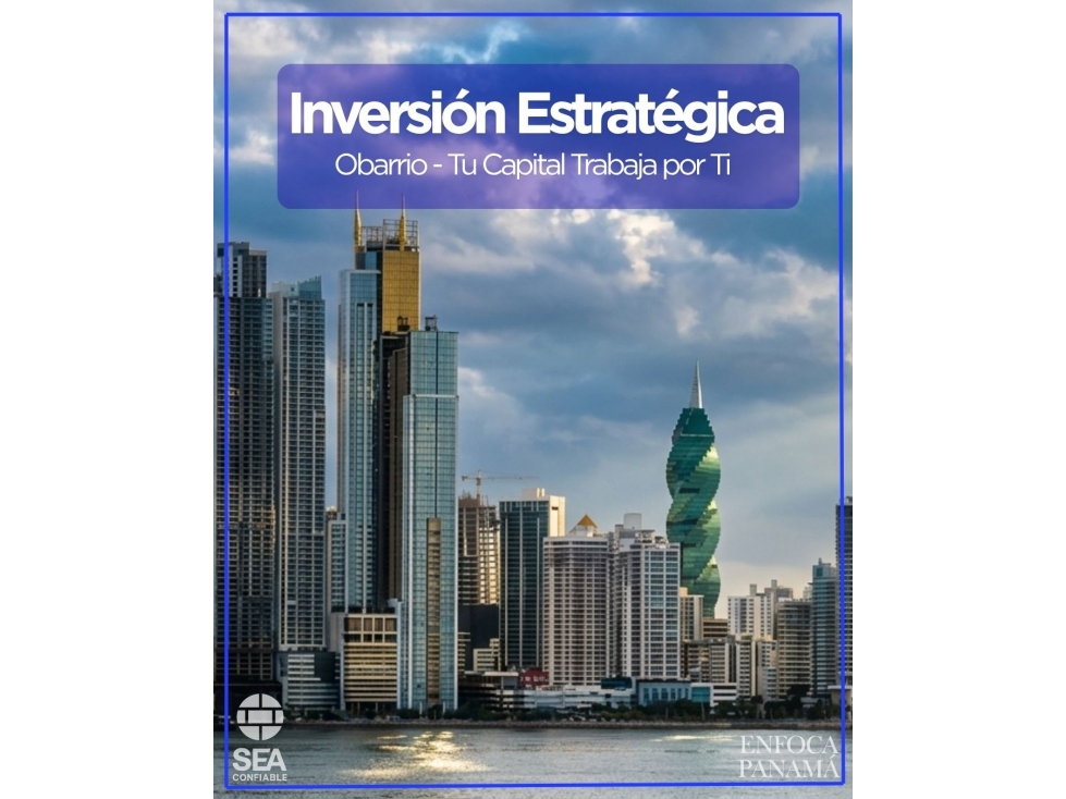 Invierte Obarrio 151K 45 m² |nuevo eje de revalorización urbana Panamá