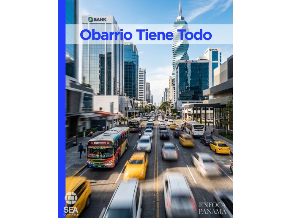 Vive o Invierte Obarrio 188K 57 m² 2 hab corazón financiero de Panamá