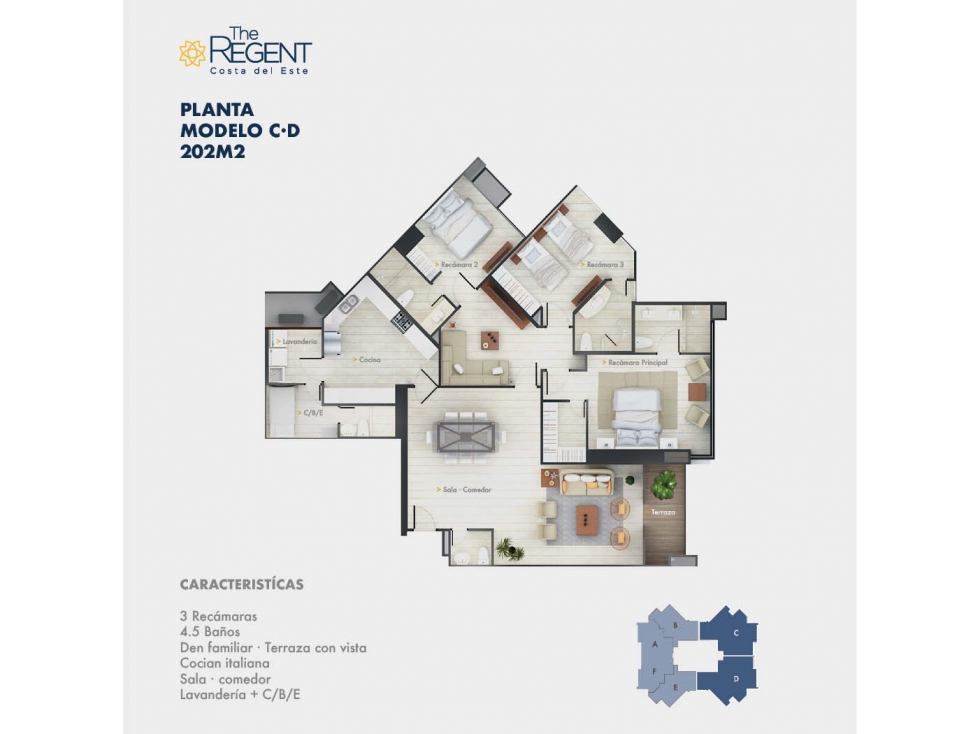 SEA Confiable Vende PH The Regent Costa del Este 3R - 202mt2 — foto 5