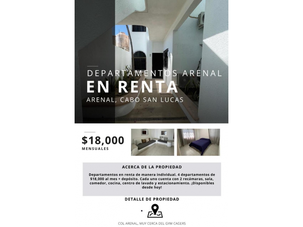 Departamento En Renta Los Cabos, Arenal