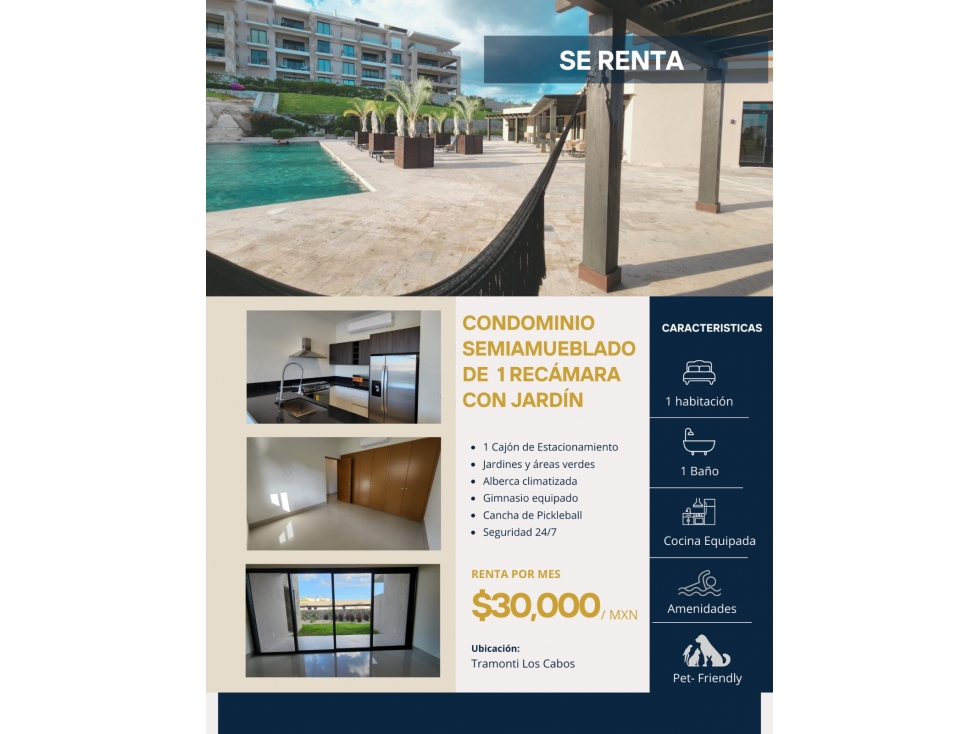 Condominio Semiamueblado Los Cabos, Taramonti
