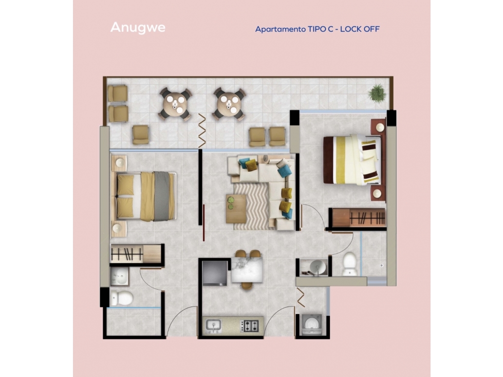 Venta cesión de derechos 2 habitaciones Santa Marina Santa Marta — foto 3
