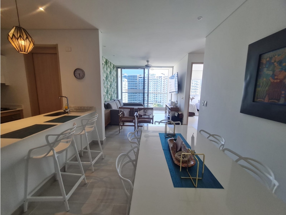 Venta apartamento de 2 habitaciones en Playa salguero, Santa Marta