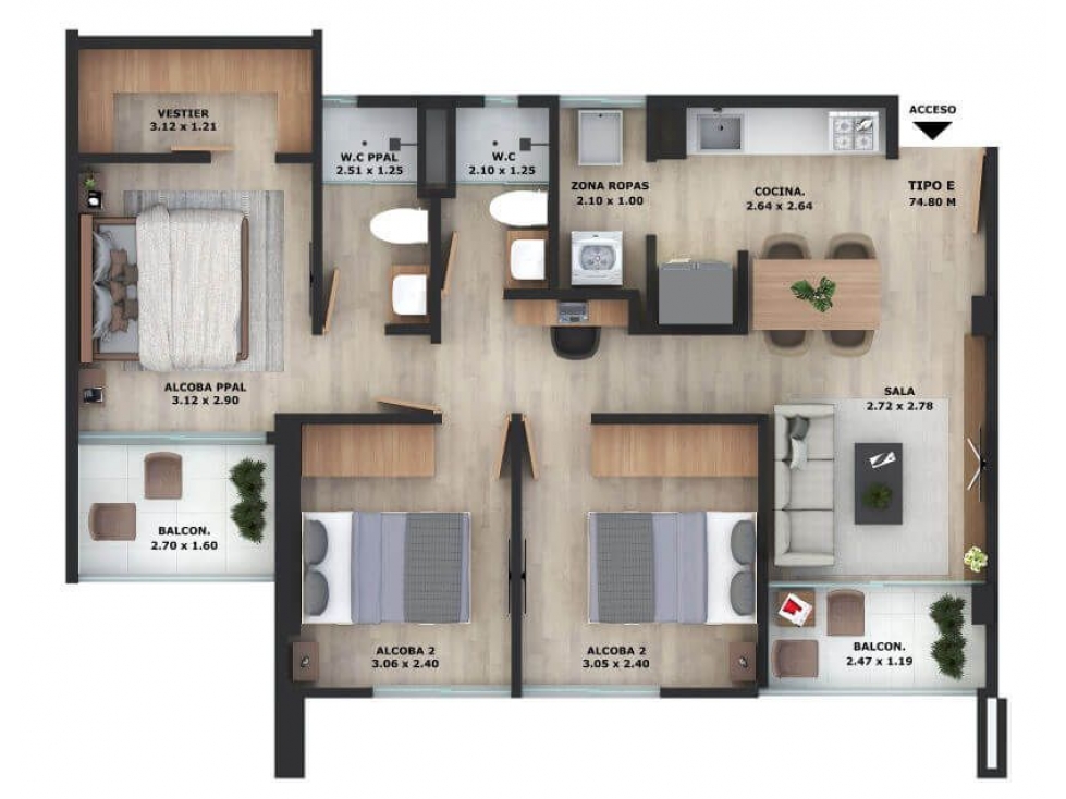 Apartamento en venta La ceja