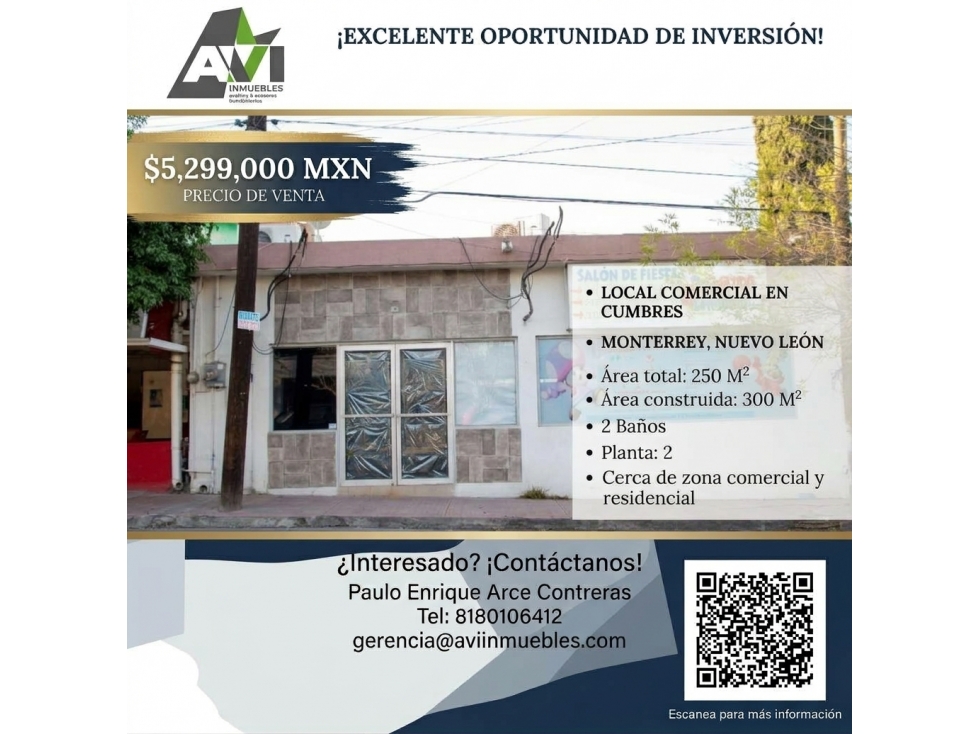 VENTA DE LOCAL COMERCIAL