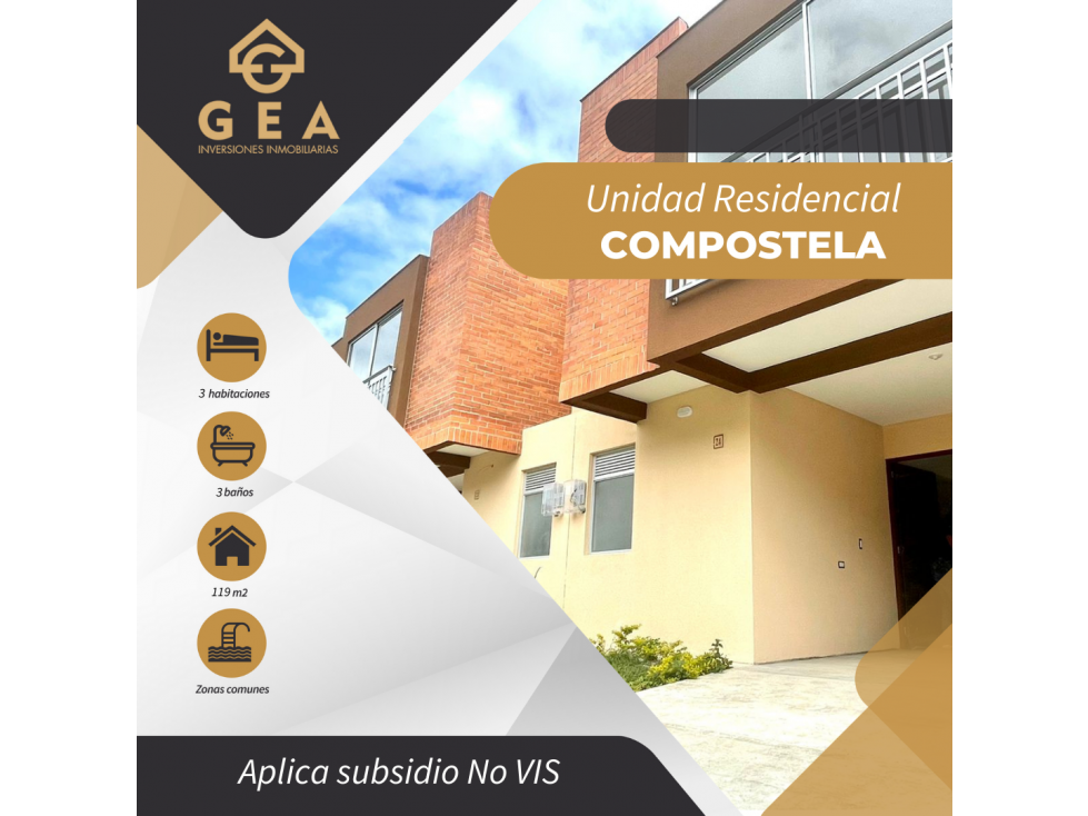 Venta de Casas en Popayán, Unidad Residencial Compostela