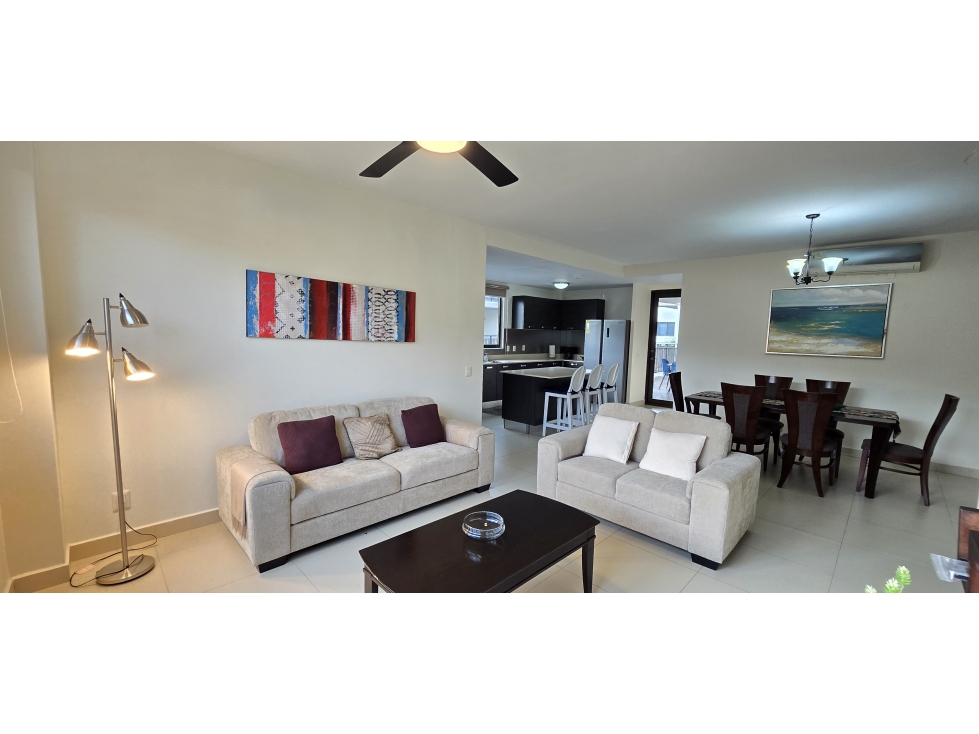Apartamento Amoblado - 3 rec+CBE, Panamá Pacifico - River Valley