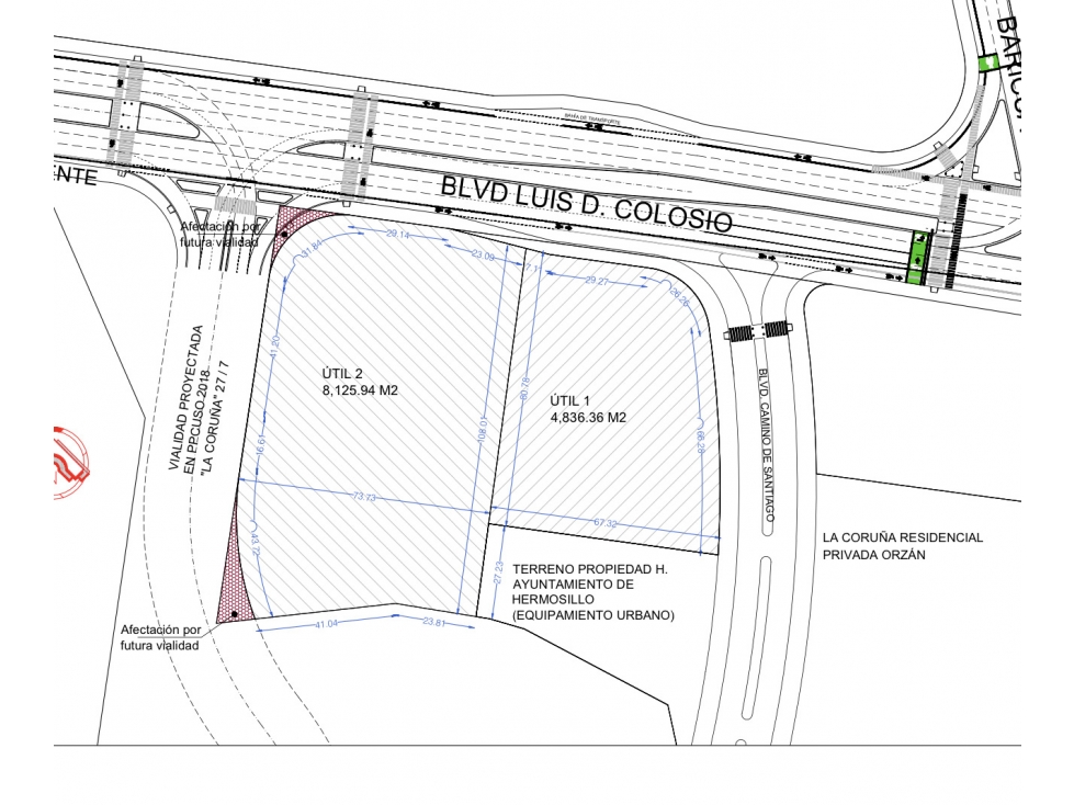 Terreno uso mixto de 13,000 m2 en La Coruña Hermosillo