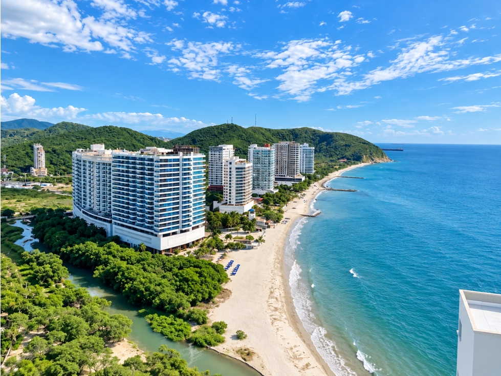 HERMOSA VISTA A LA BAHÍA DE EL RODADERO SANTA MARTA