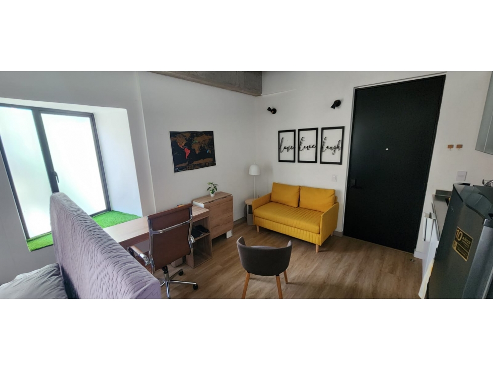 Apartaestudio en Arriendo Amoblado Laureles , Medellín. — foto 2