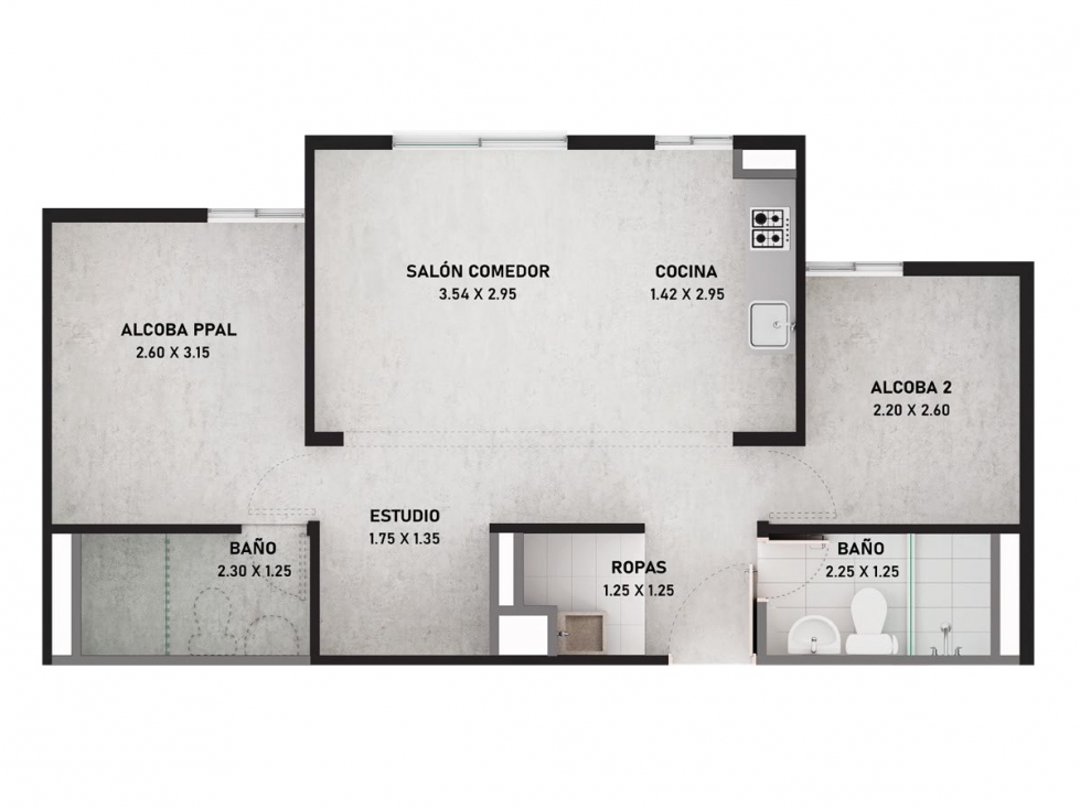 APARTAMENTO EN CESION DE DERECHO EN RIONEGRO. ANTIOQUIA. PISO 4