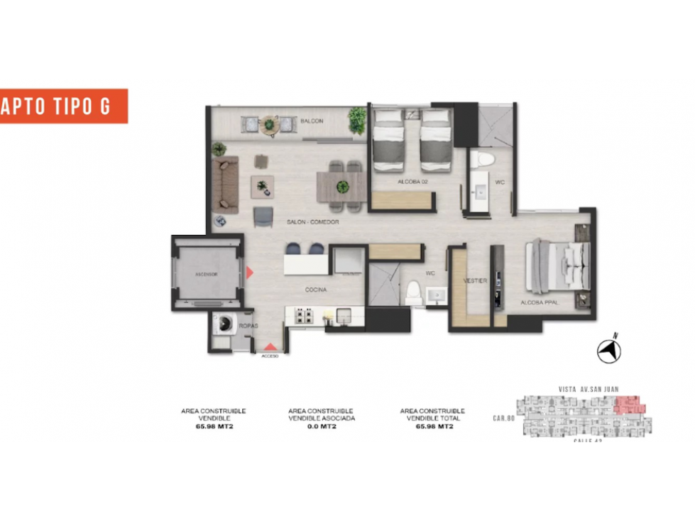 APARTAMENTO EN VENTA EN LAURELES,MEDELLIN PISO 12 — foto 2