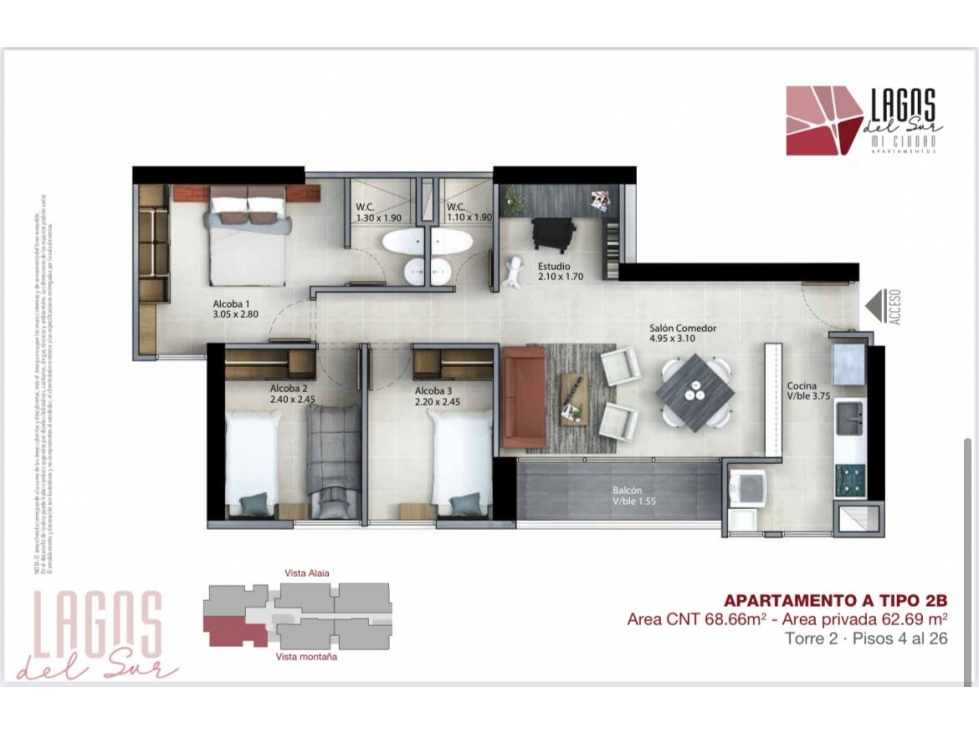 Apartamento para Venta en Cesión Las Lomitas Sabaneta — foto 5