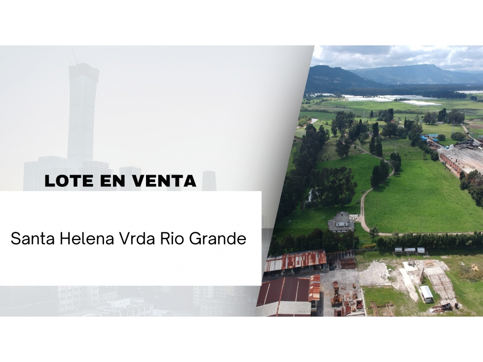 Venta Lote Industrial Vereda Rio Grande Cajica - 1