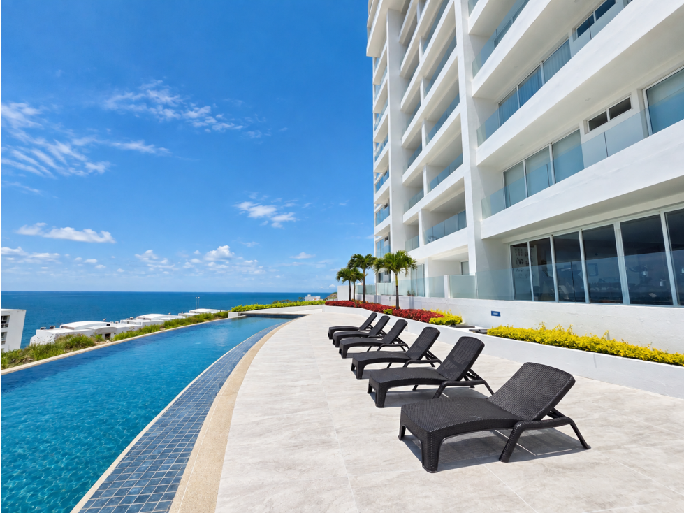 Suite amoblada de 70,88 m² con vista al mar en Manta