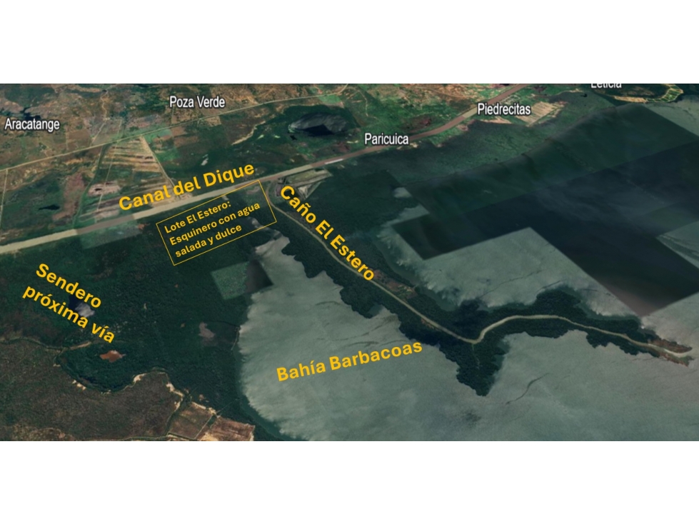 VENTA LOTE SOBRE EL CANAL DEL DIQUE EN CARTAGENA COLOMBIA