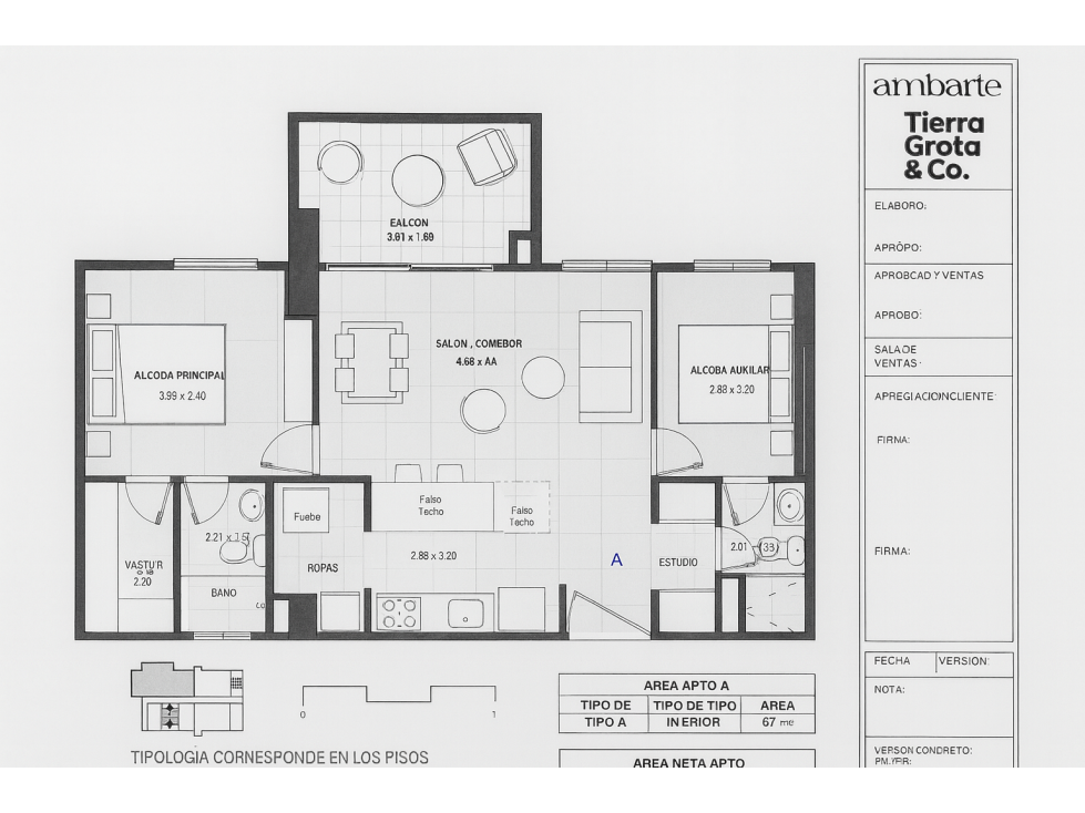 Venta apartamento Rionegro, sector Fontibón, Cesión de derecho — foto 2