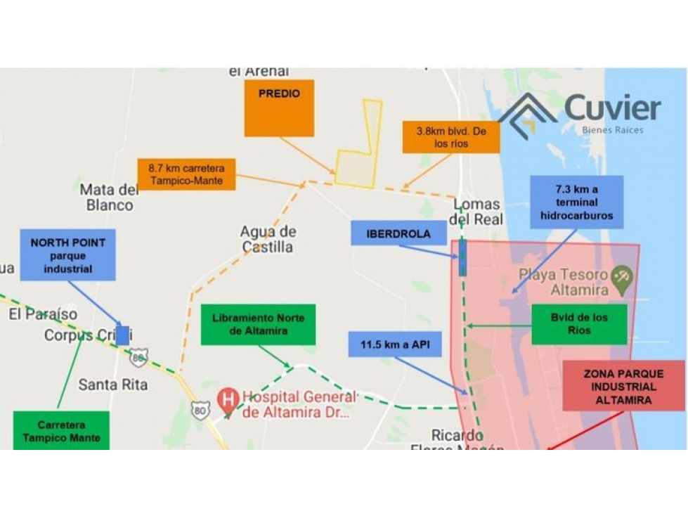 TV2101-DM TERRENO EN VENTA, BLVD DE LOS RIOS, ALTAMIRA -PRECIO x HA - 2