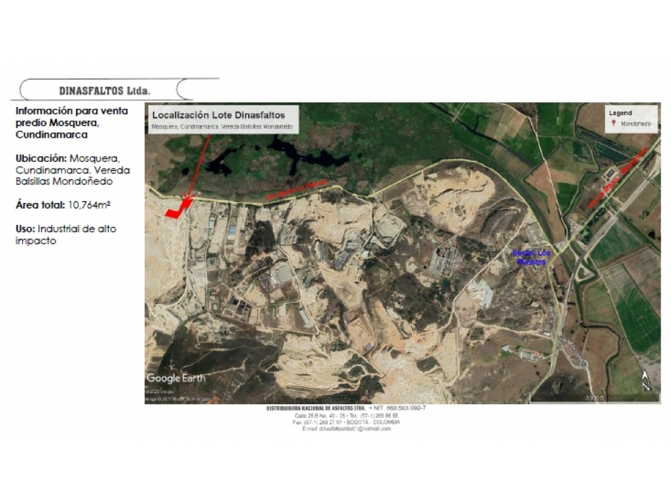 EXCELENTE LOTE PARA USO INDUSTRIAL DE ALTO IMPACTO EN MOSQUERA - 1