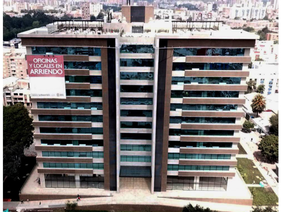 OFICINAS ARRIENDO URBAN 165 DE 2.000 M2 OBRA GRIS