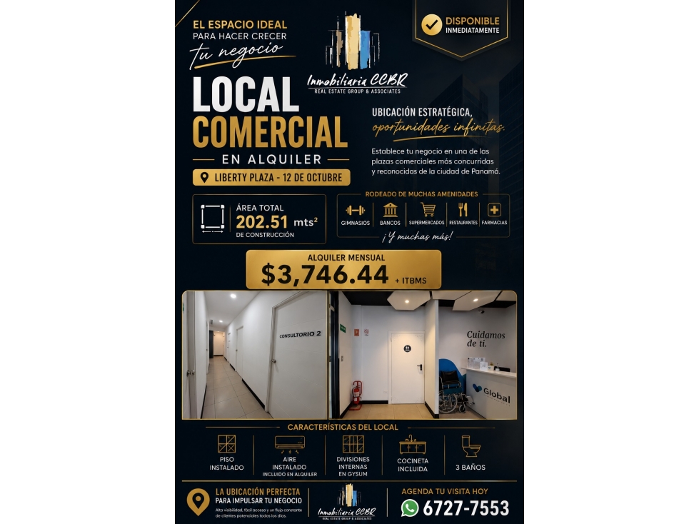 ALQUILER DE LOCAL - LIBERTY PLAZA 12 DE OCTUBRE - RR