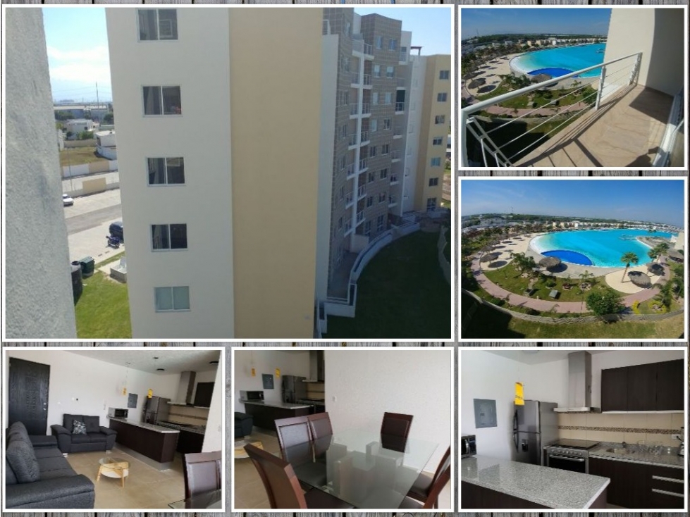 DREAM LAGOONS Departamento en Renta con PLAYA Privada en Apodaca MZC - 1