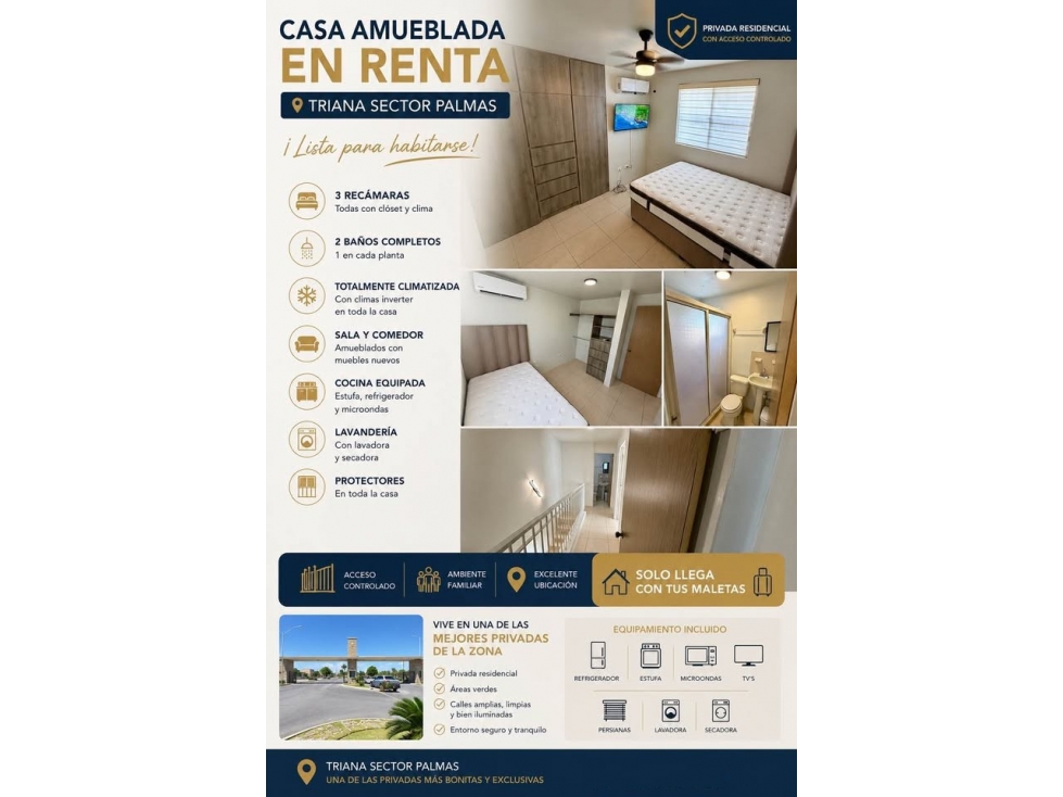 TRIANA RESIDENCIAL Casa en RENTA AMUEBLADA en Apodaca MZC () — foto 3