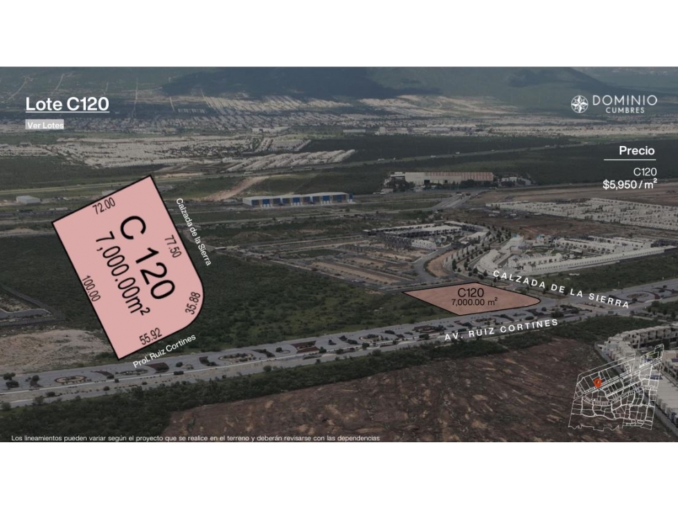 OPORTUNIDAD TERRENOS VENTA COMERCIALES DOMINIO CUMBRES 7000 m2 — foto 5